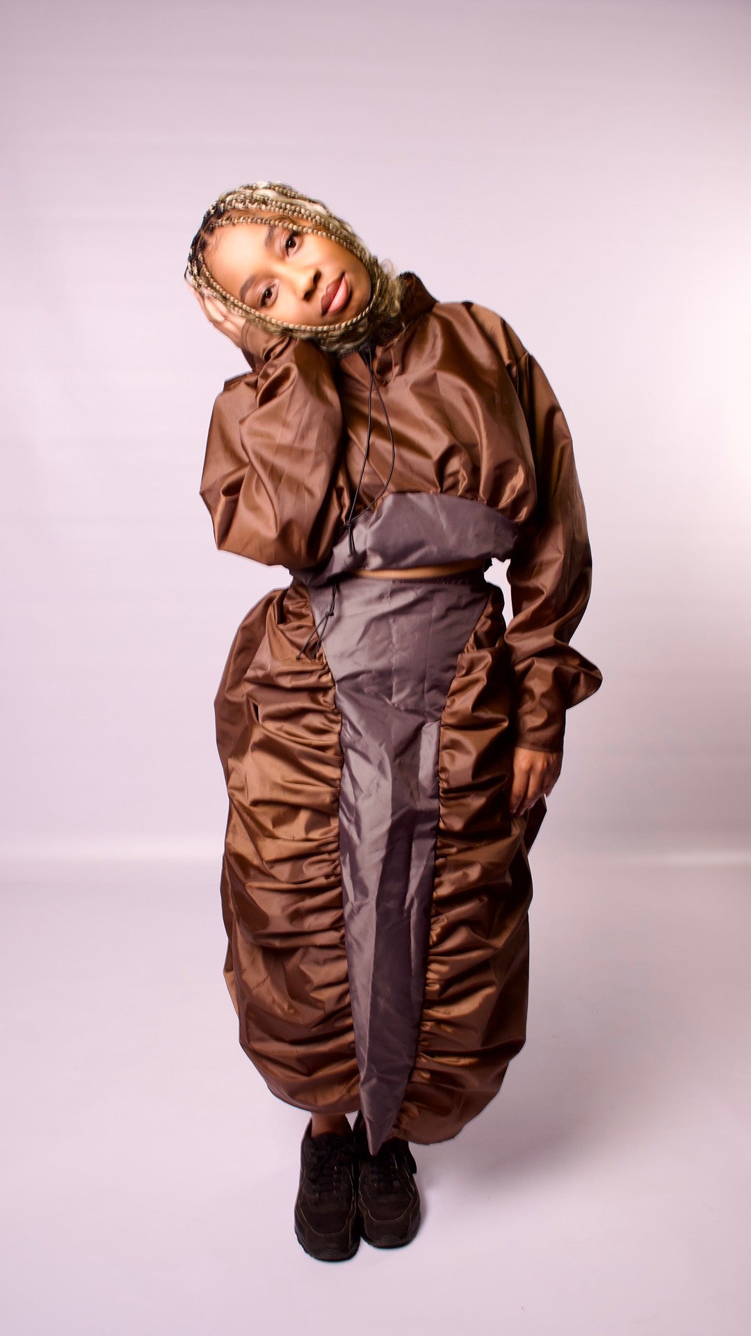 Bicolour Tracksuit Skirt